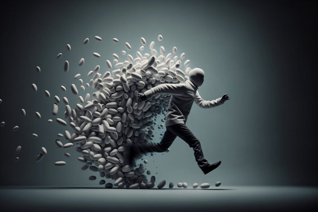 overdose, the addiction of pills and drugs, chasing after the addicts, recovery, hardship